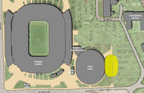 Proposed location of BB practice facility